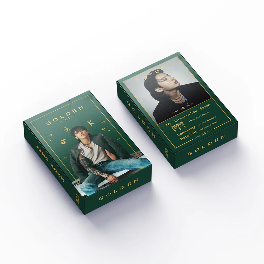 55 Korean Entertainment Male Idol Group Mini Cards, Support Merchandise Card, First GOLDEN Album, Lomo Card Fan Collection Gift image 2