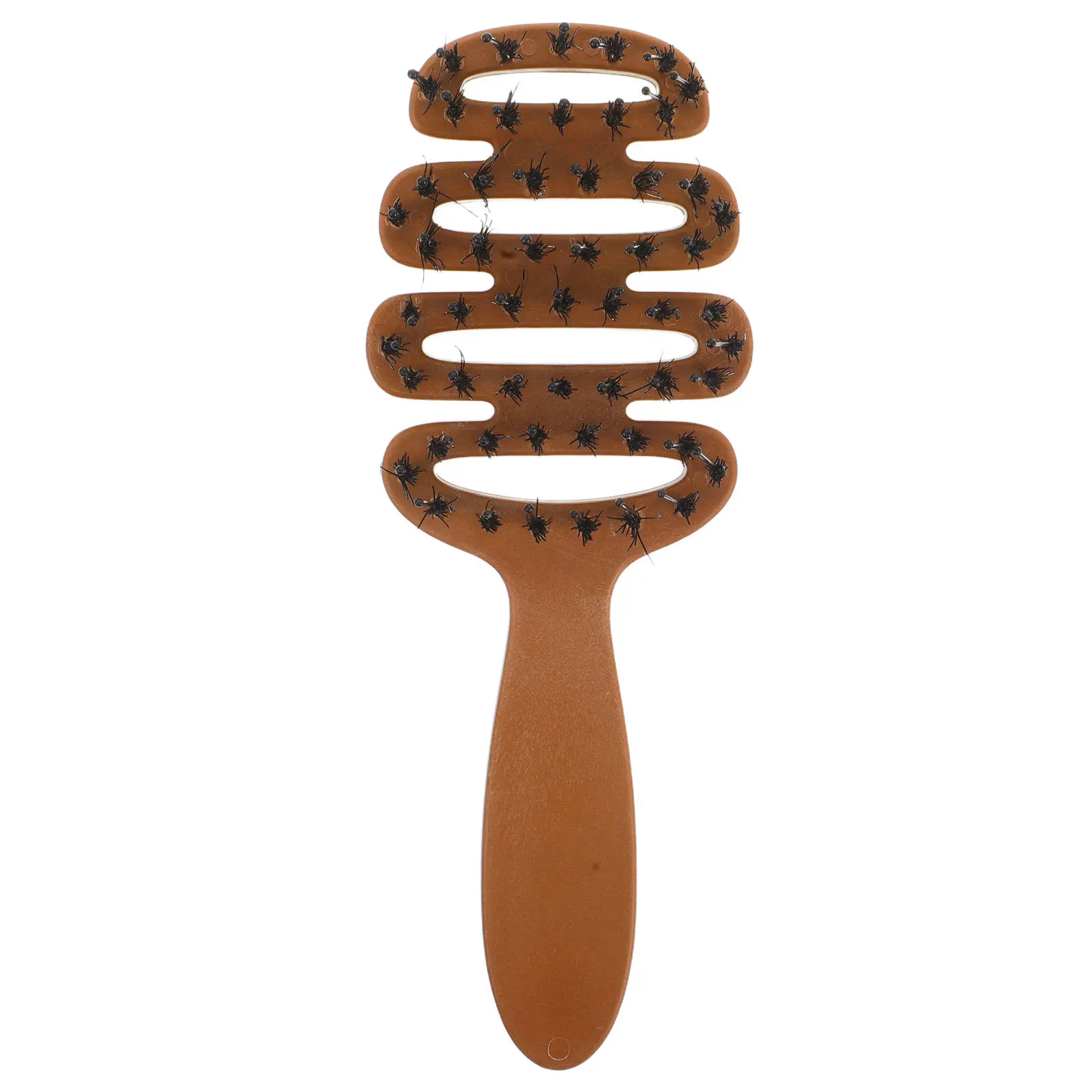 

Plastic Hair Brush Boar Bristles High Crown Comb Gentle Scalp Massage Volumizing Styling Tool for Straight Curly Long Short Hair