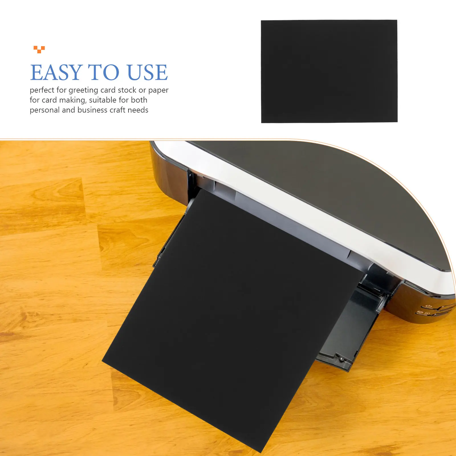 70Pcs Black Cardstock 8.5x11 180Gsm Thick Matte Card Stock Paper for Printing Invitations Greeting Cards Scrapbooking Crafting
