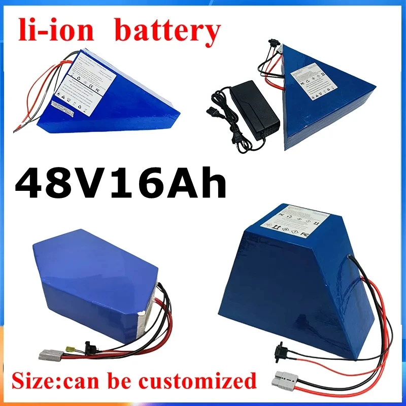 

LH-Batterie lithium-ion pour vélo électrique et moto, stockage d'énergie, charger BMS, Eddie Ion, 48V, 16Ah, 3.7V, li-po, 1800W,