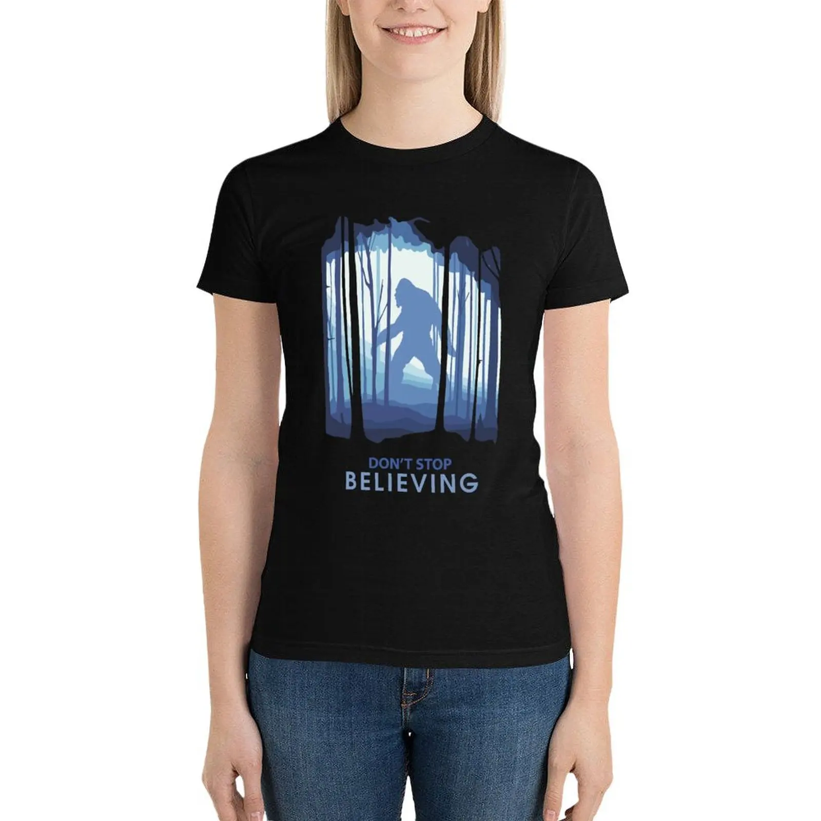 I Believe in Bigfoot T-Shirt Blouse Aesthetic clothing Womens clothing