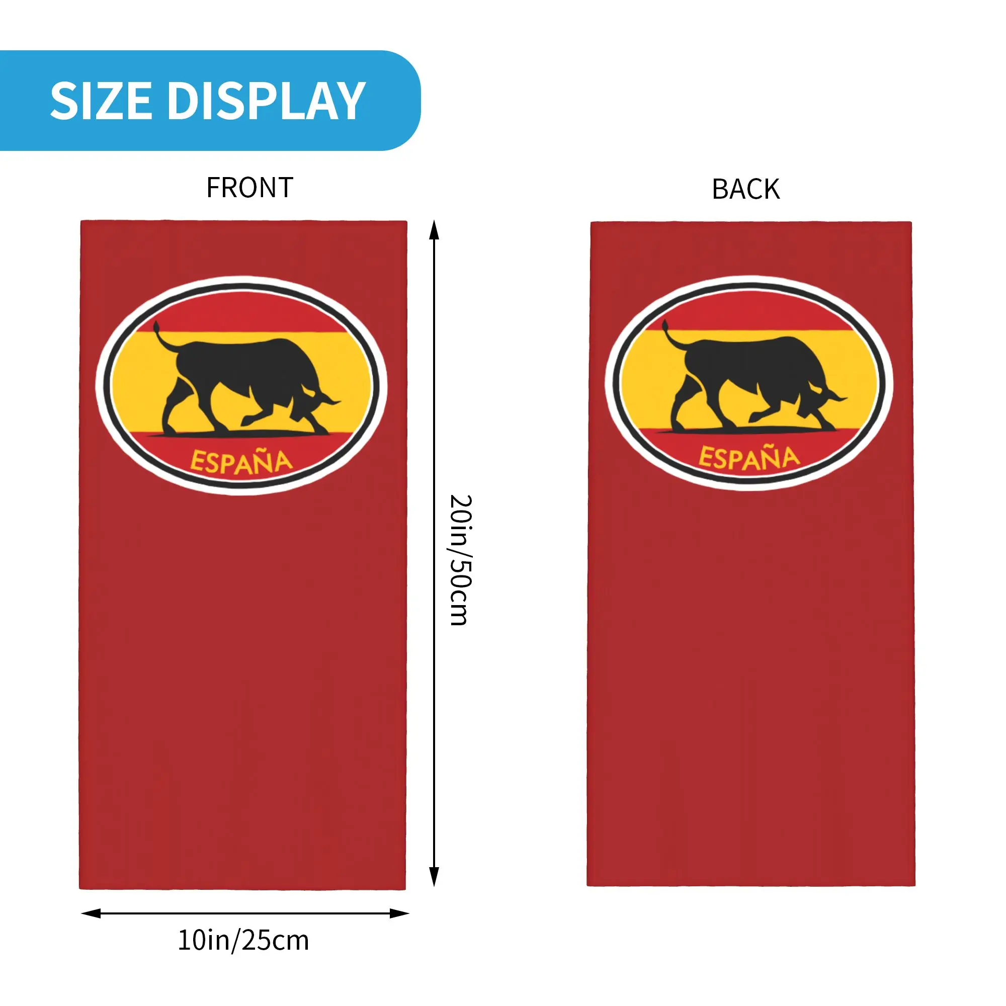 Make Spain Great Again Spanish Bull Bandana Neck Cover Balaclavas Wrap Scarf Bullfighting Headband Multi-use Men Women Adult