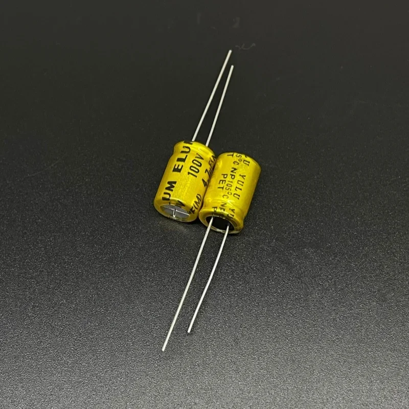 10pcs 4.7uF 100V4.7UF  ELUM NP 8x11.5mm 100V4.7uF Bipolar Aluminum Electrolytic Capacitor