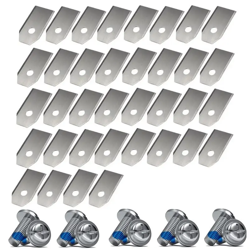 A25F-72PC Lawn Mower Cutting Blades Set Stainless Steel Trimmer Blade Compatible With For ECOVACS Cutter Blades Replacement A