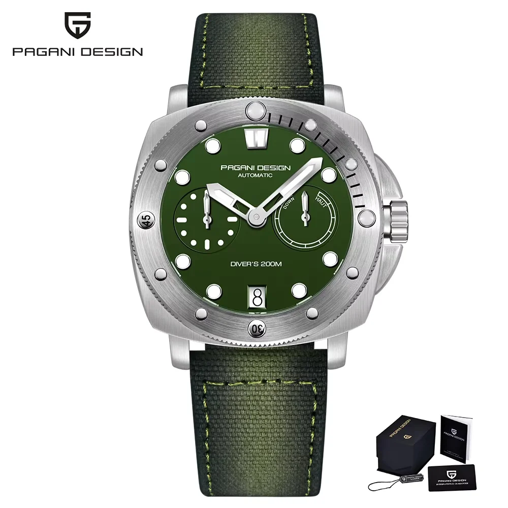 PAGANI DESIGN Männer Mechanische Uhr Luxus Saphirglas Leuchtende Automatische Uhr 200M Wasserdichte Edelstahl Uhr Für Männer 6