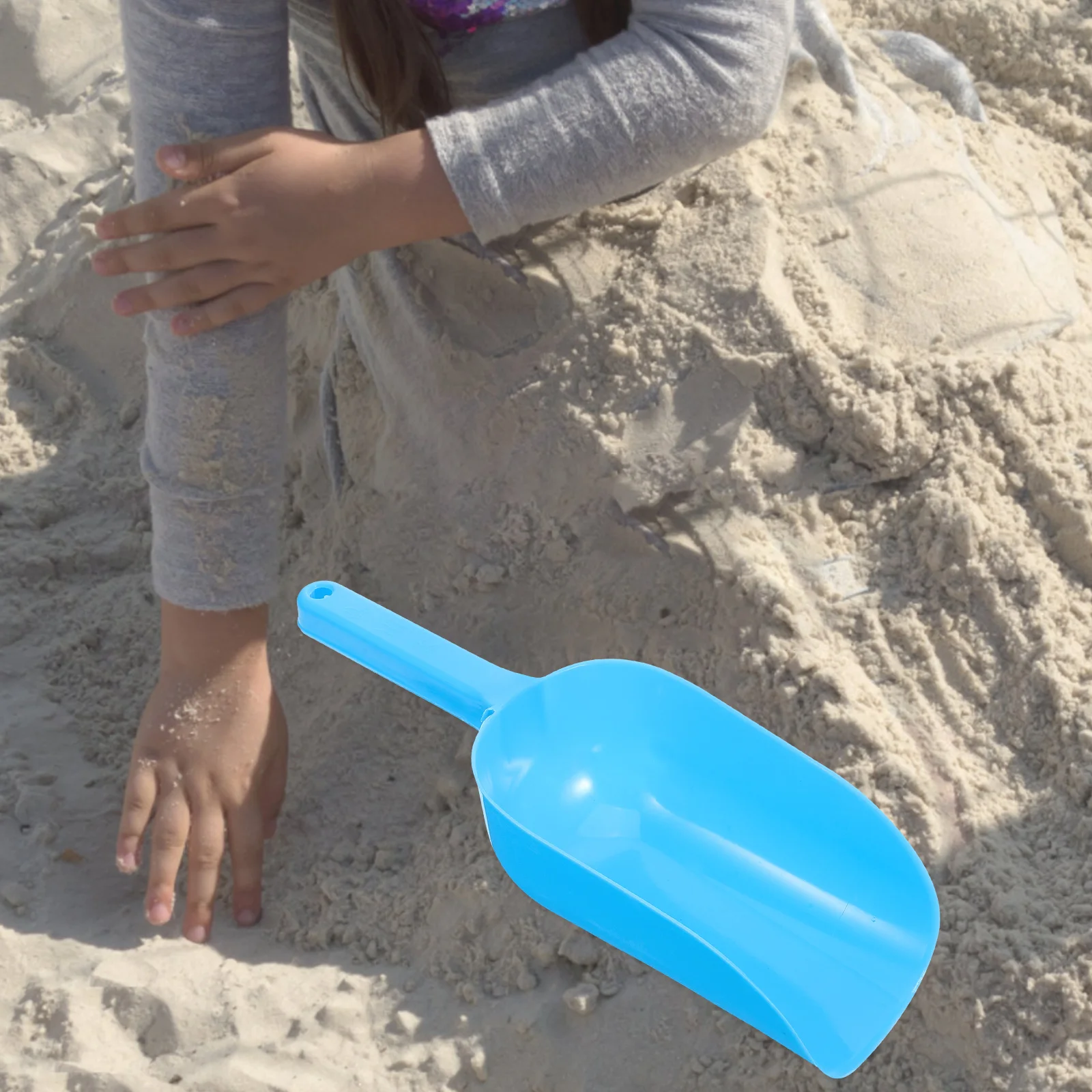 Giocattolo con sabbia da neve a testa piatta da 3 pezzi che gioca con i giocattoli da spiaggia per bambini in plastica divertente