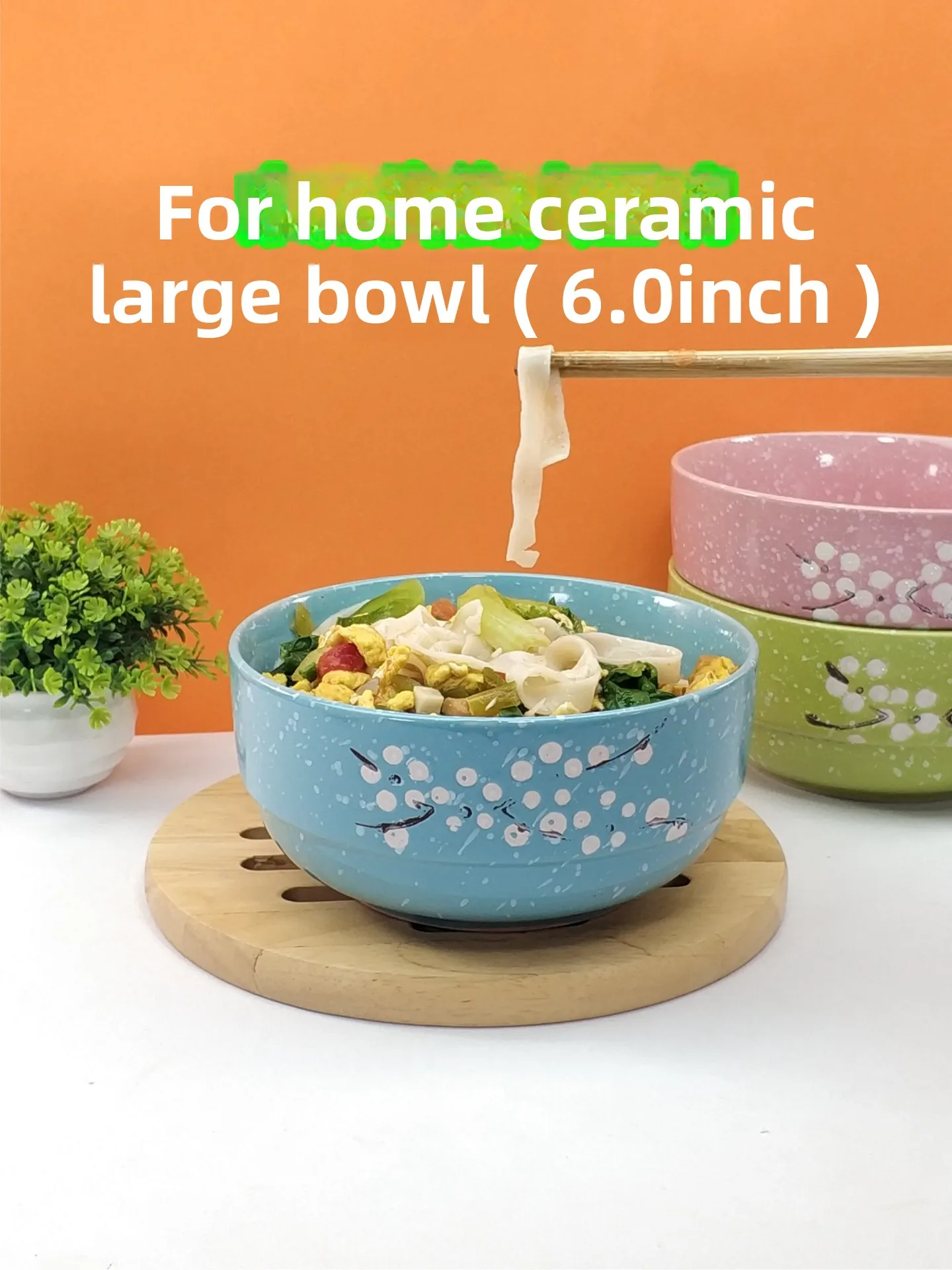 

6-дюймовая чаша для супа Cerc, корейская чаша для повседневного использования, персональная миска для лапши под глазурью, высокая эстетичная цена для еды лапши