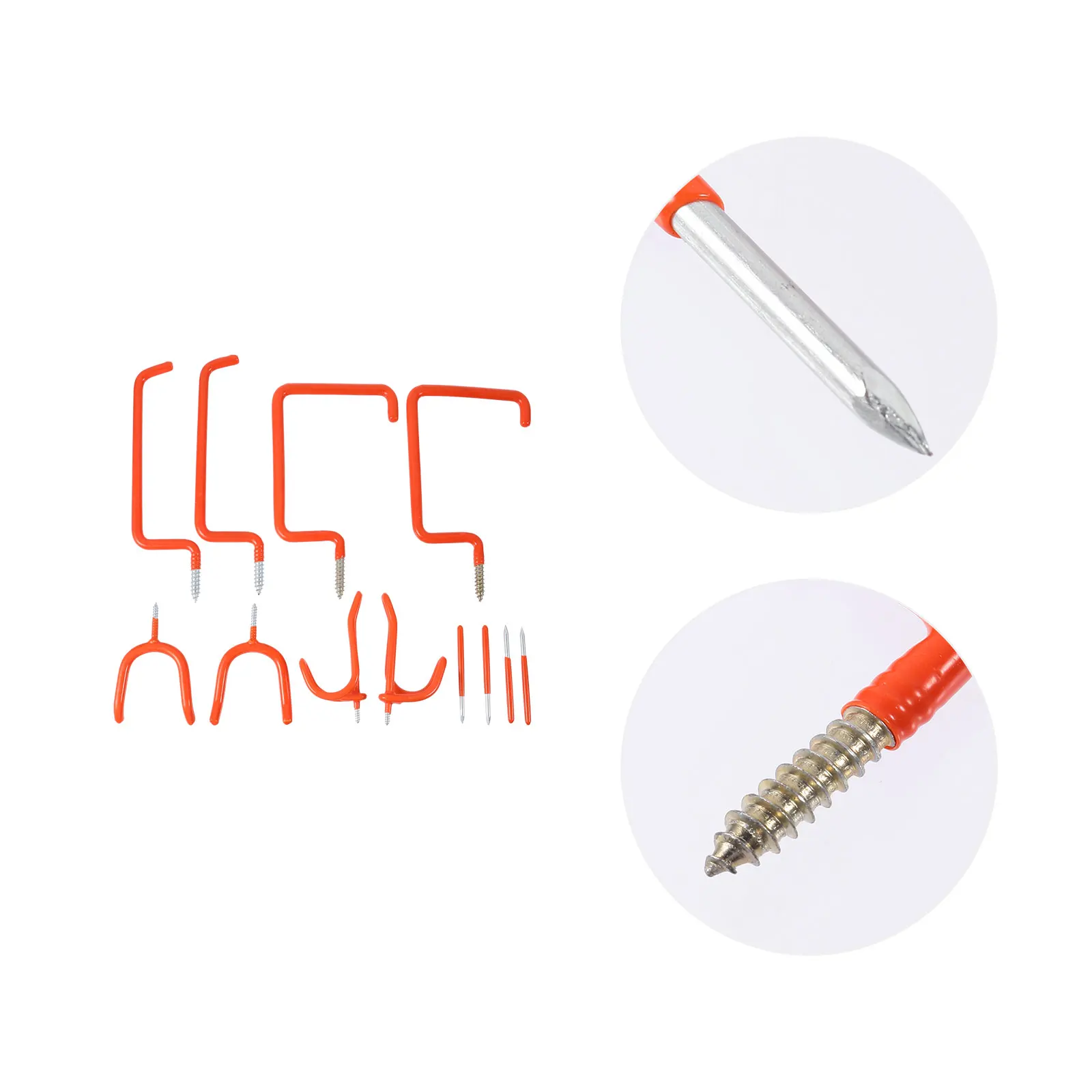 

12pcs Heavy Screw-In Hook Storage Metal Storage Hooks Hooks for Garage Wall Bike Tool Garden Accessories Durable Steel