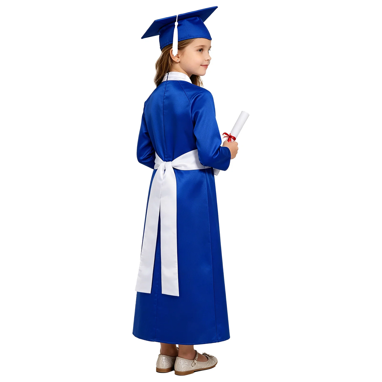 Children's Performance School Uniform Girls Boys Choir Robe Kids Graduation Ceremony Gown for Church Halloween Party Costume