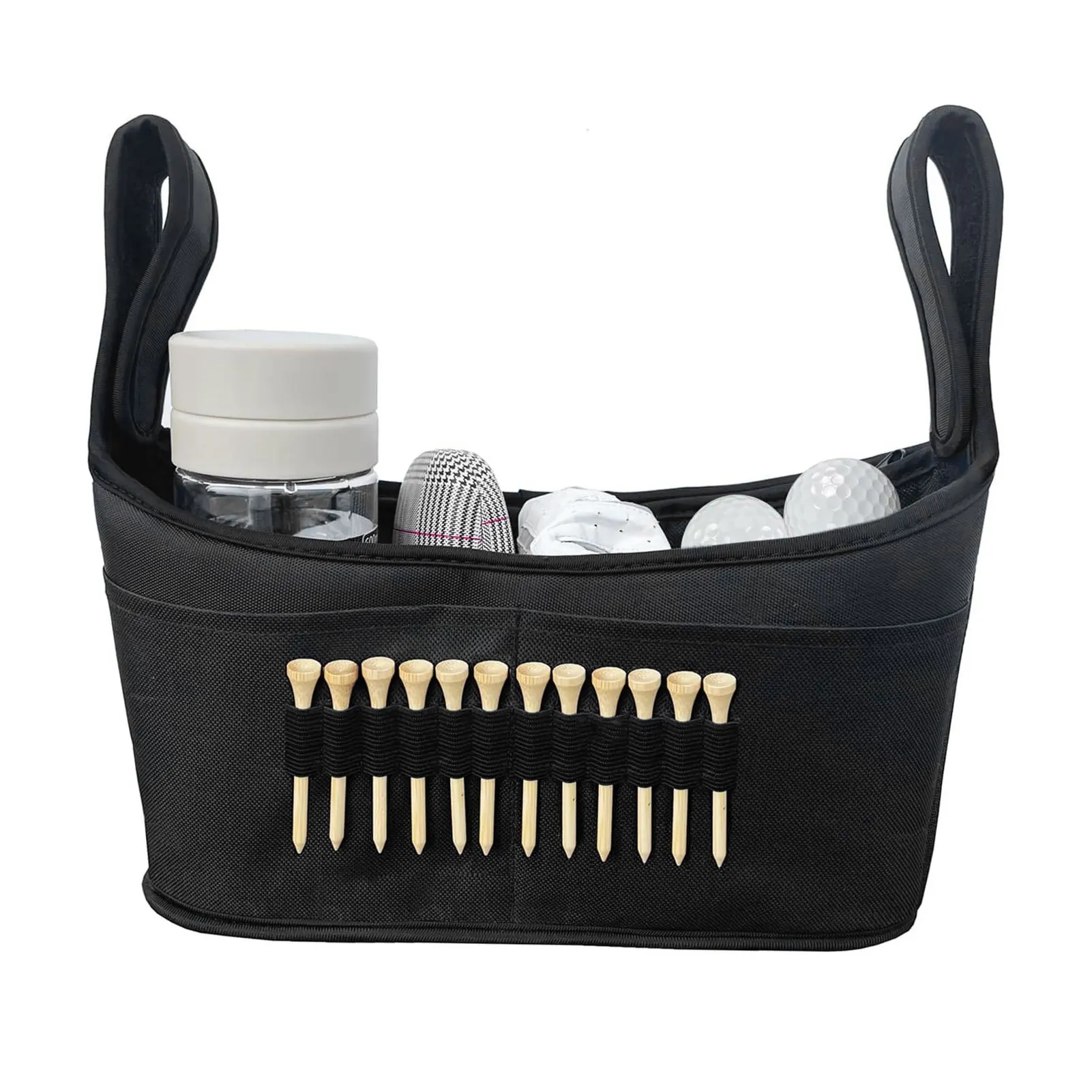 Cup Holder Push Cart Bag  Push Cart Accessory Bag Multifunctional Cart Bag with Multiple Pockets for Most Carts Oxford Cloth