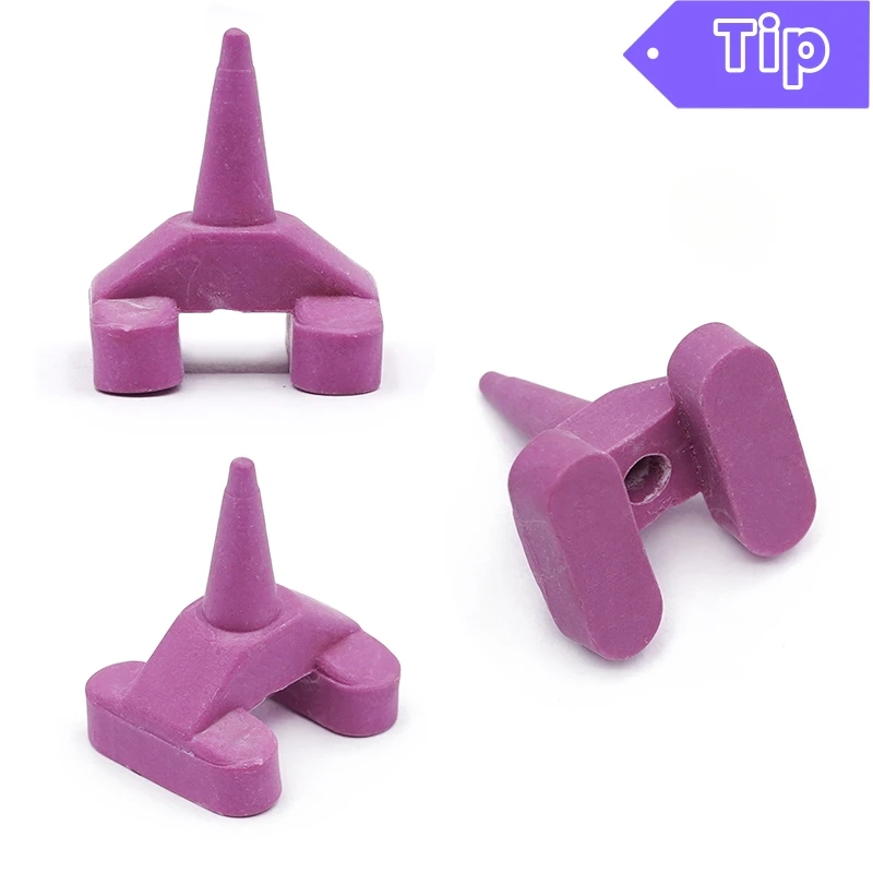 20 قطعة صينية إطلاق السيراميك للأسنان رف حرق لعلبة فرن تاج الخزف الفردي أداة سيراميك مختبر الأسنان (طرف/متقاطع/مسطح/فتحة)