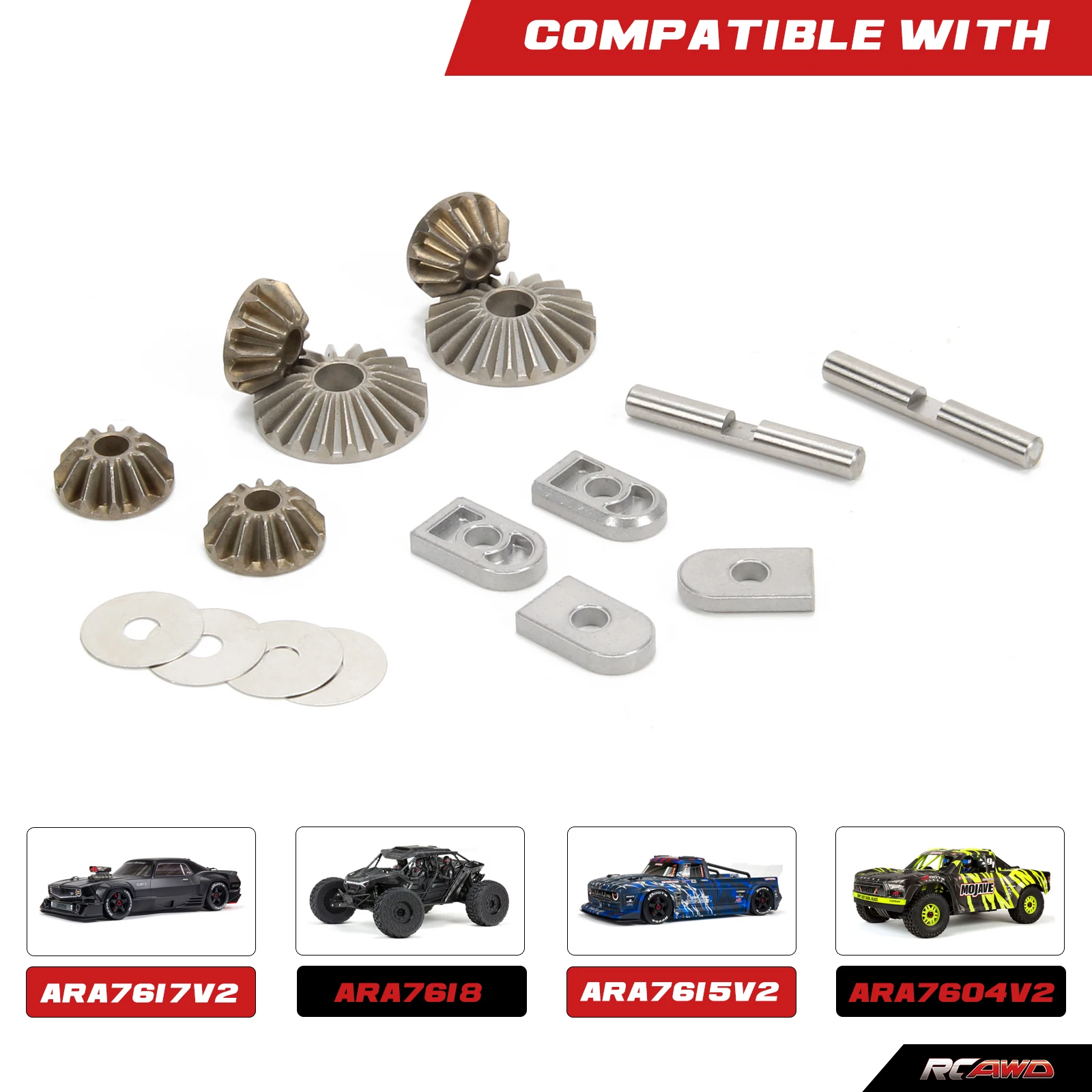 

Набор дифференциальных шестерен RCAWD для Arrma 1/7 1/8 6S Felony Infraction Limitless MOJAVE Kraton Notorious TalionTyphon Upgrade
