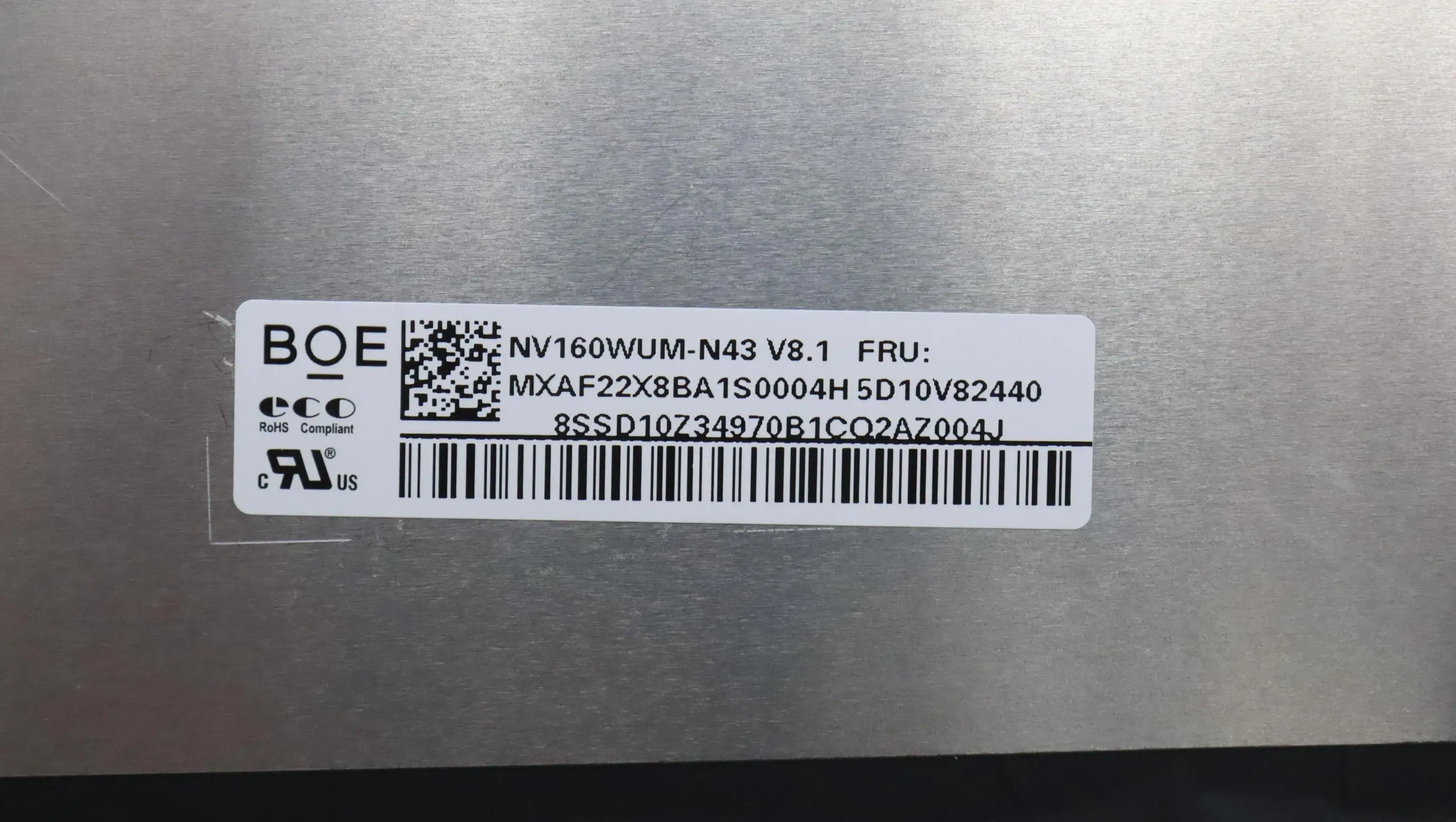 P16S P16V  B160UAN03.2 N160JCA-EEL NV160WUM-N43 V8.0 1920×1200 16.0'' eDP 30pins Laptop LCD Screen