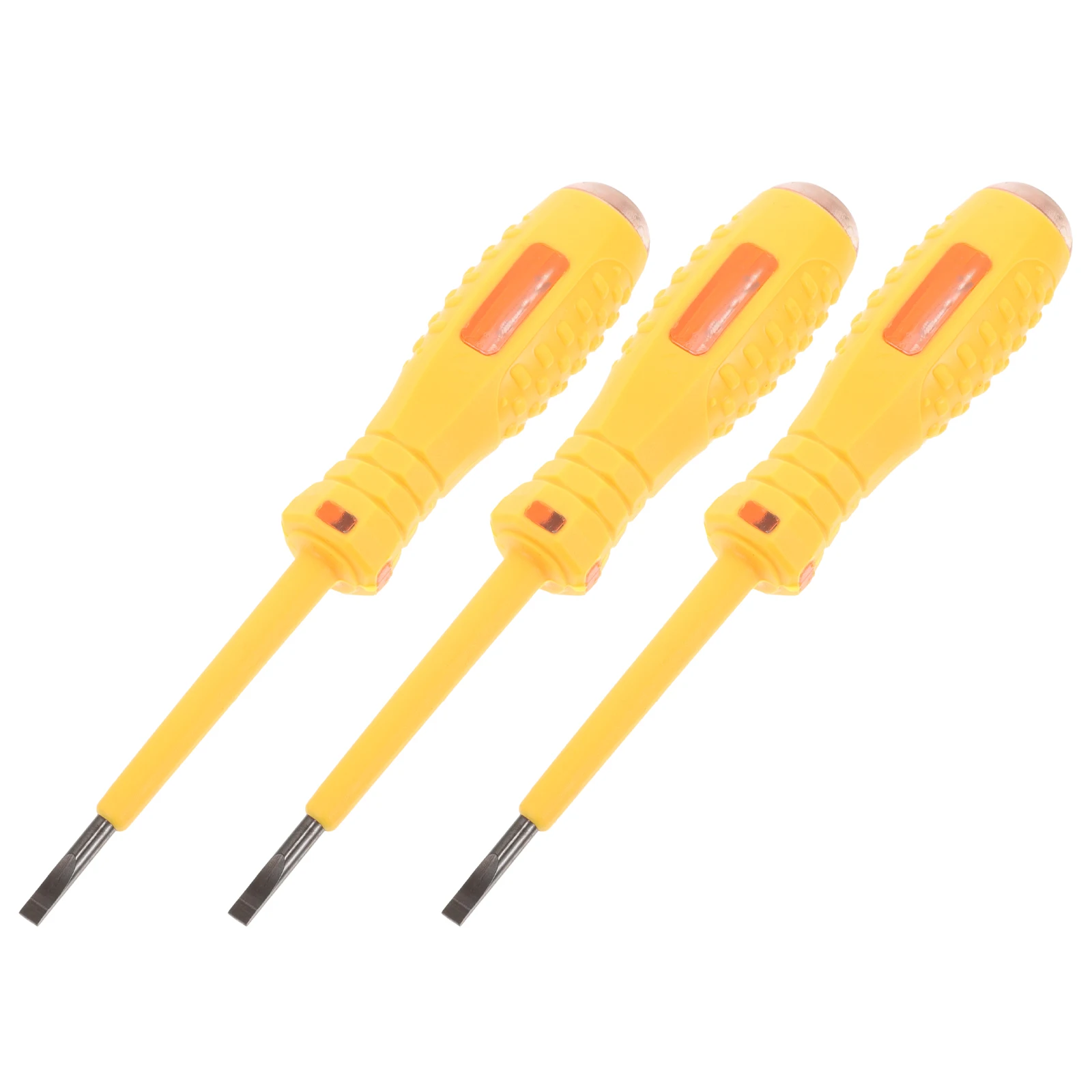 

3pcs Tester Screwdriver Set Magnetic Bits Yellow Color Circuit Testing Electrical Tools Voltage Dismantling