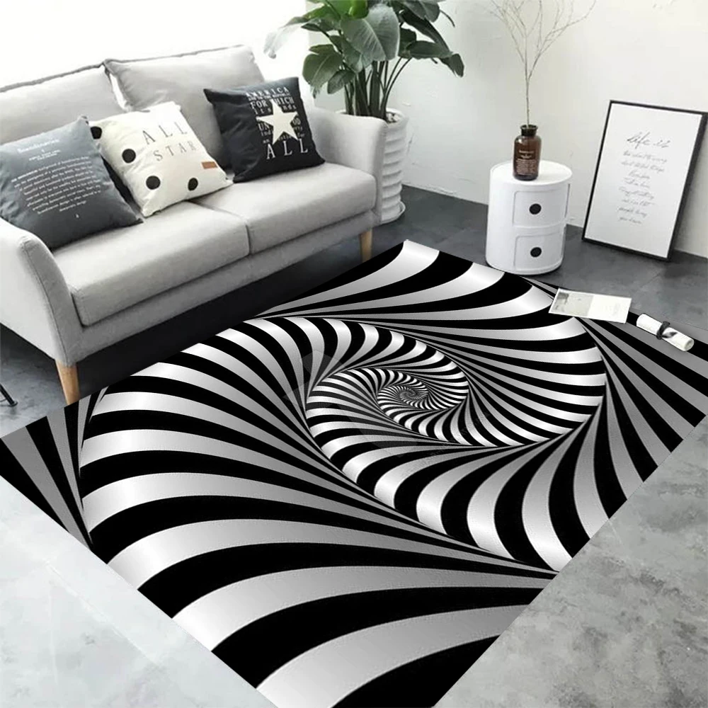 

3D Vortex Illusion Door Mat – Washable Non-Slip Area Rug for Living Room, Kitchen & Sofa Area, Optical Floor Mat Home Decor