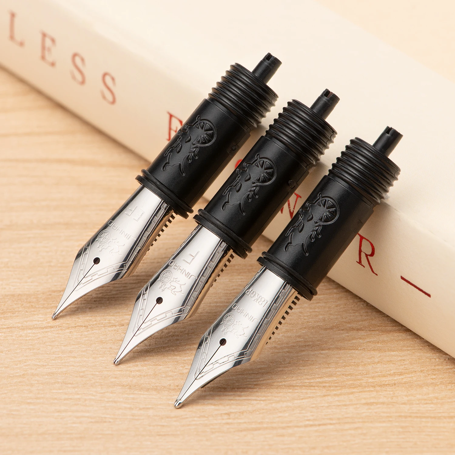 3PCS Jinhao #6 Fountain Pen Nibs for Jinhao X350, X850, 100, 100 Skeleton, 9036,9056 Replaced Metal Nib EF/F/M Golden/Silver