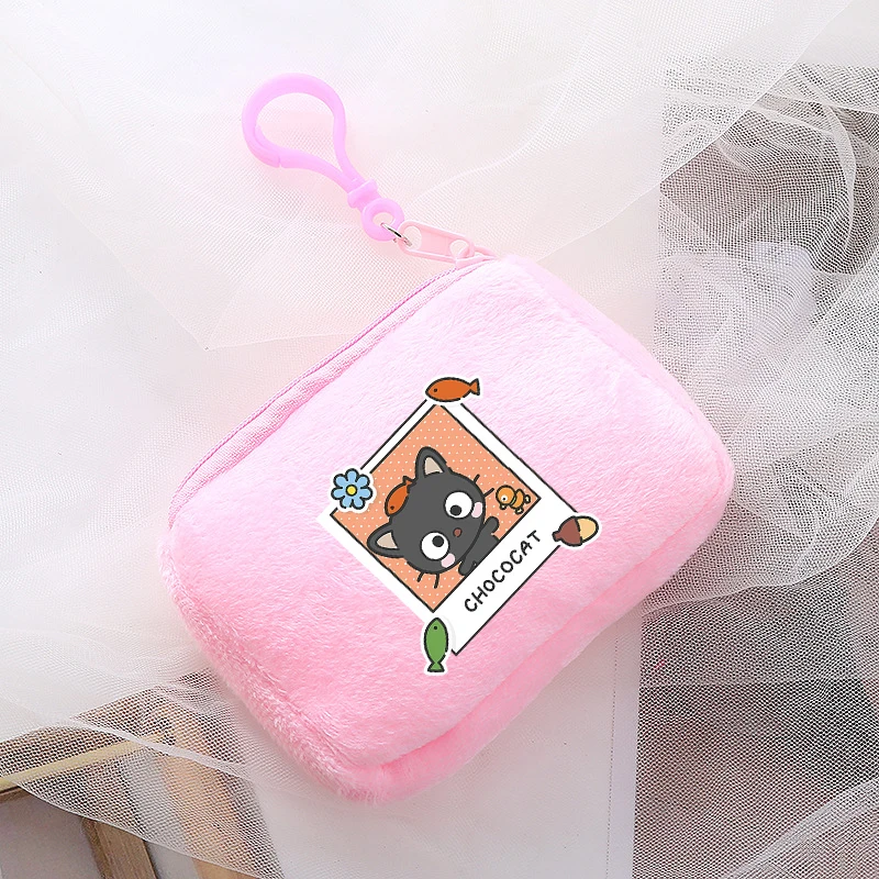 Kawaii Wallet Chococated Coin Purse Cute Cartoon Print Key Earphones Storage Pouch Soft Fashion Mini Zero Wallet birthday Gift