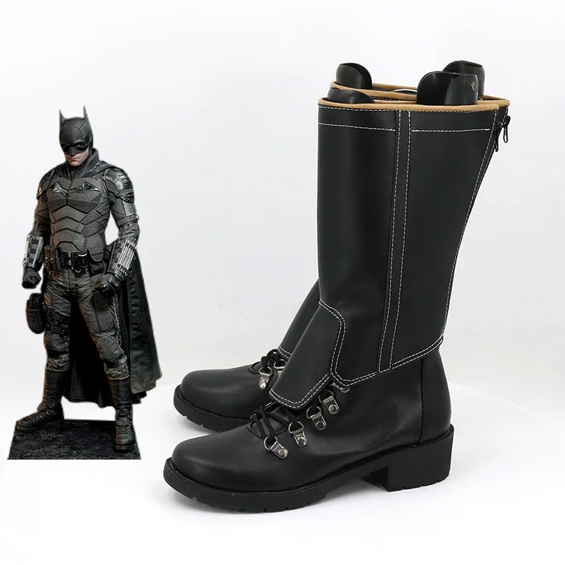 

Anime Cosplay Shoes Movie The Dark Knight Bruce Wayne Boots Halloween Costume Accessories Props Made