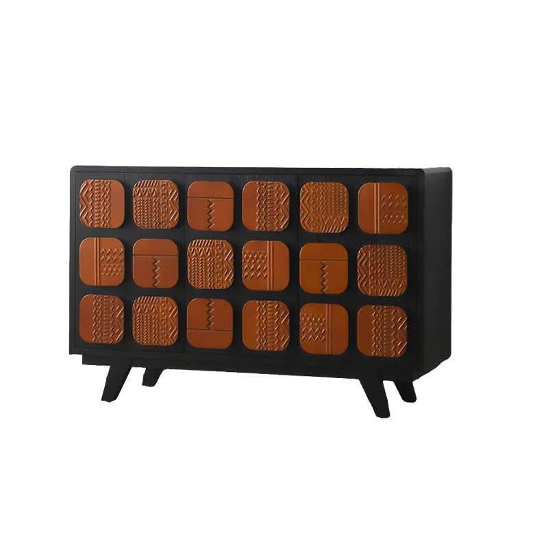 

Lattice handle Personalized dining side cabinet Household entrance corridor partition Creative solid wood