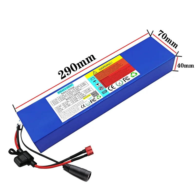 36V 10Ah 18650 lithium battery pack 10S3P Built-in Same port 15A BMS and 30A Fuse device 42v E-two wheelers scooter +2A charger