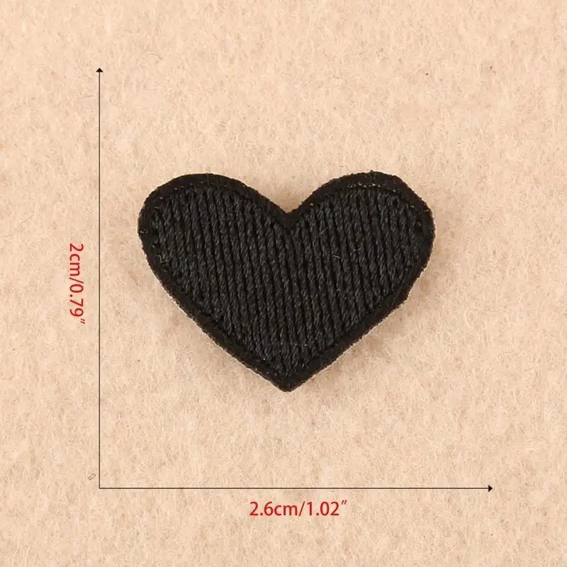 20Pcs Mini Heart Sew/Iron On Appliques Embroidery Patches DIY Clothing Arts 49MB