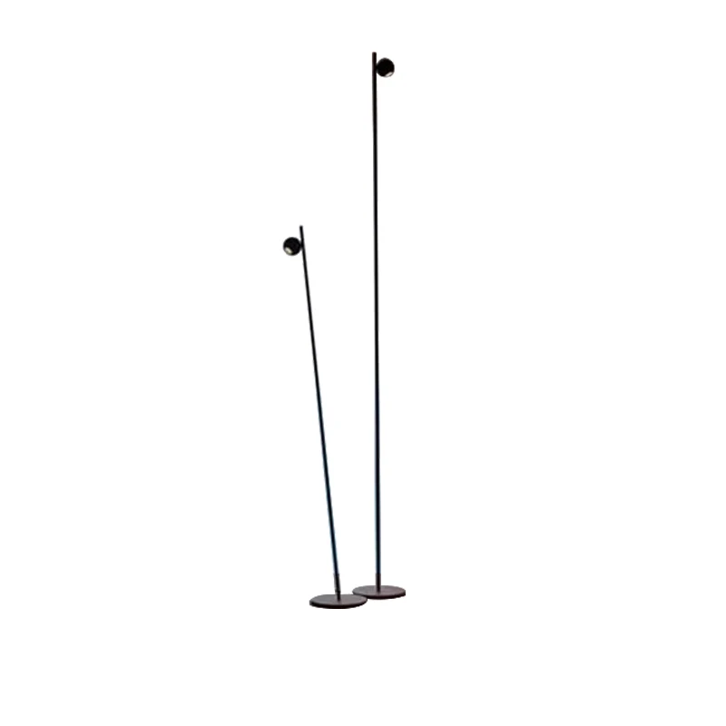 

Nordic Creative Minimalist Straight Floor Lamp Led Orange Black Standing Light Tall Easy Installation Standard Lighting Modern