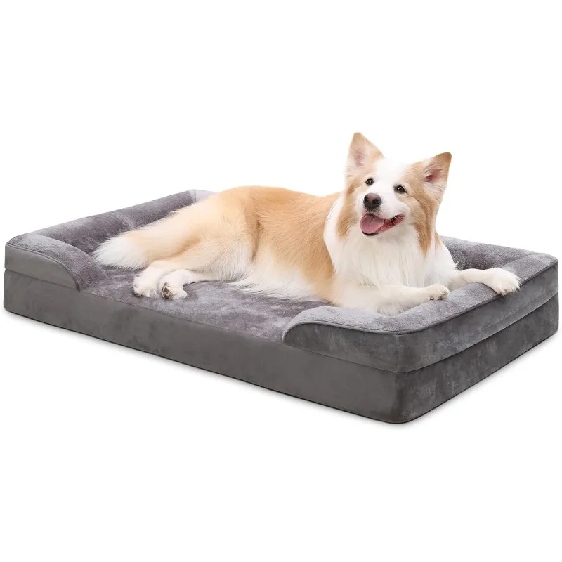 Orthotic Dog Bed Large Size Dog Bed Waterproof, Non-slip Bottom Oversized Dog Sofa Bed, Washable Removable Cover