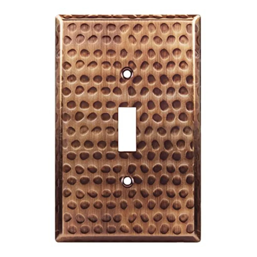 

Toggle Light Switch Metal Wall Plate, Switch Cover, Corrosion Resistant, Mid-Size.88" x.", LMWP-11M-HAC, Steel