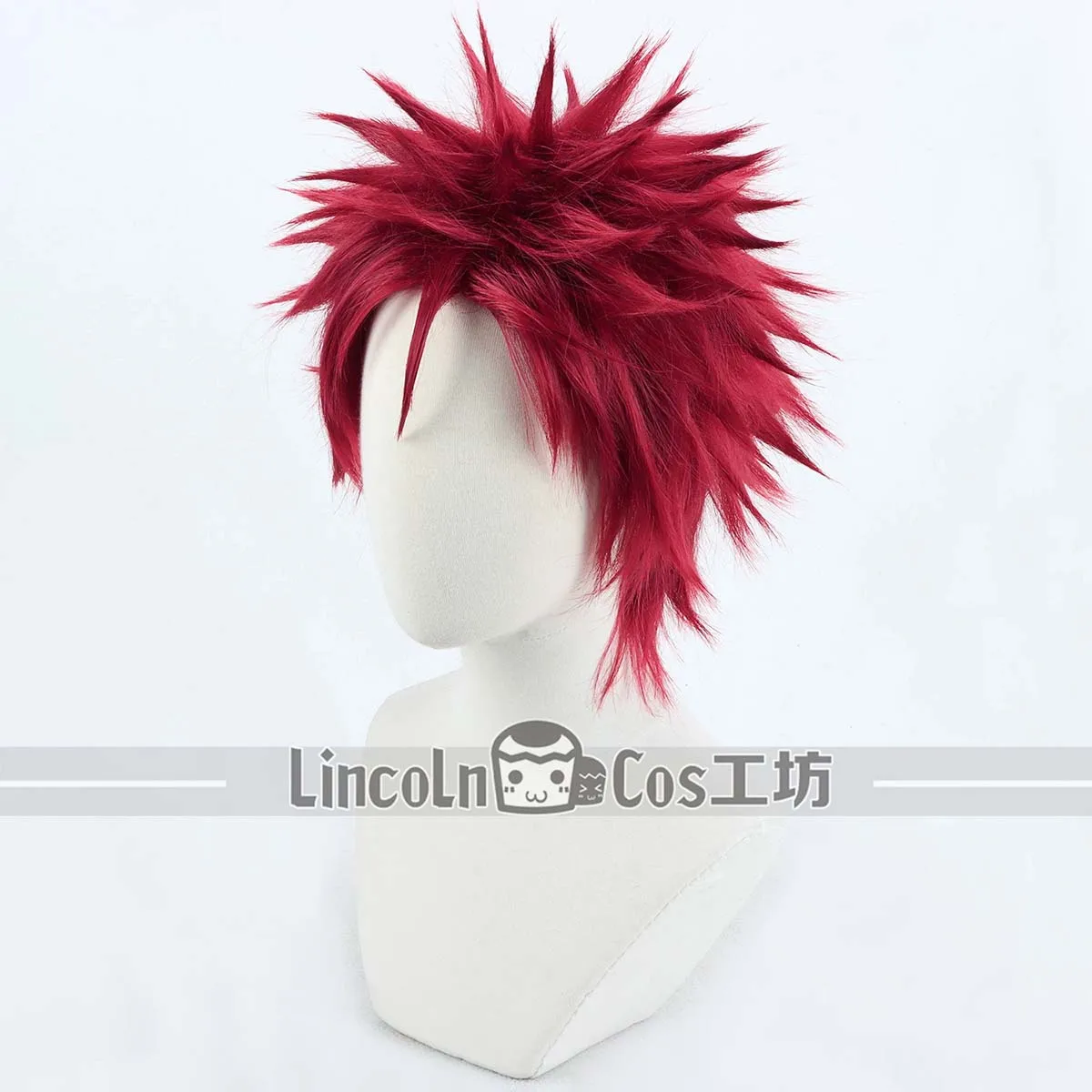 Men Anime Division Rap Battle Hypnosis MICKuko Harai Cosplay Short Wine Red Heat Resistant Synthetic Hair Wig