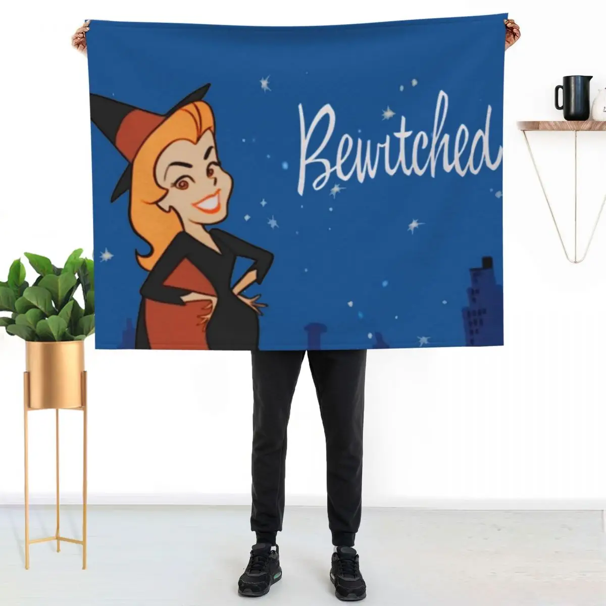 

Bewitched Show Opening Title - Just wiggle your nose !!! Throw Blanket Warm Plush Fuzzy Blanket for Living Room