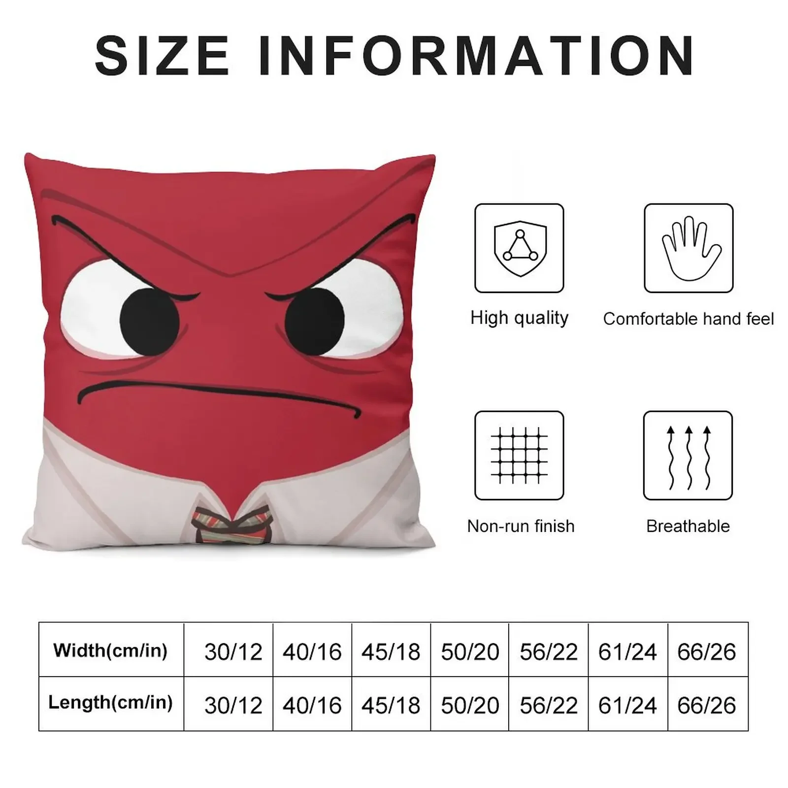 Anger Throw Pillow Pillowcase Luxury Cushion Cover pillow