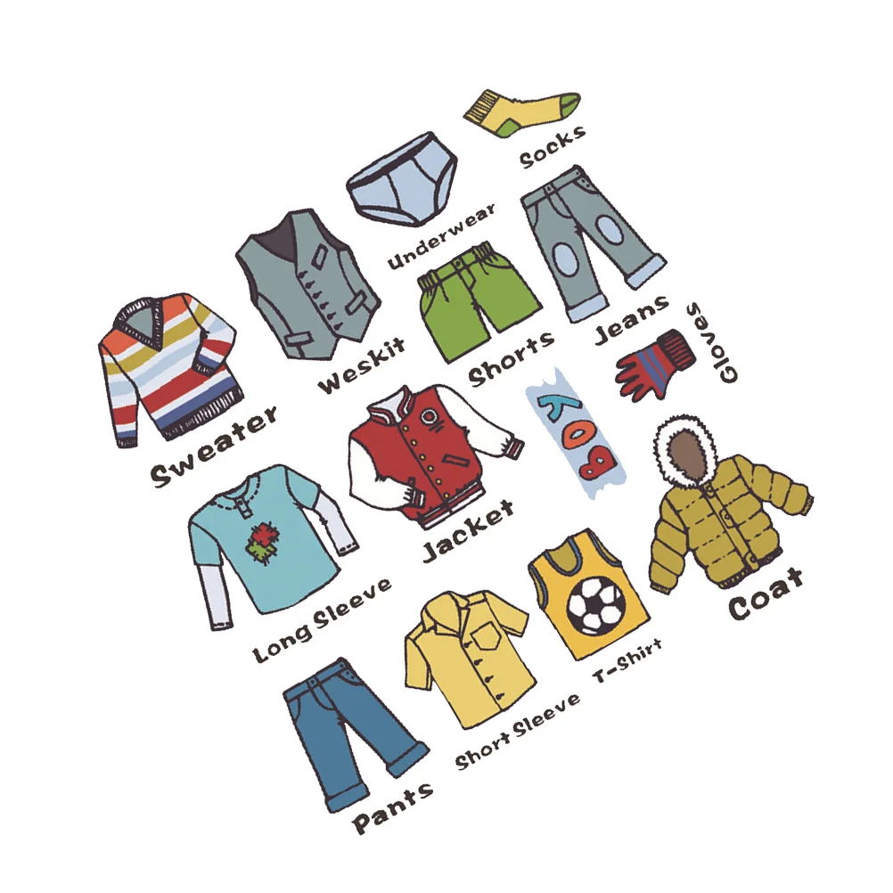 Clothes Classification Sticker Clothing Label Decal Wardrobe Decals Kids Dresser