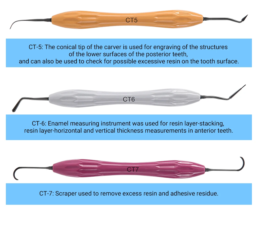 AZDENT Dental Resin Filler gefüllt restauratives Instrument ästhetische Restaurierung Messer Sterilisation Zahnmedizin Werkzeuge autoklavierbar – Detail 7