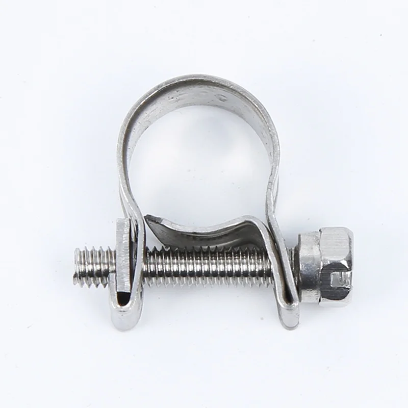 2Pcs 6-31mm 304 Stainless Steel Hose Hoop Pipe Clamp Clip Mini Fuel Line Hose Clip Diesel Petrol Pipe Clamp Adjust Range