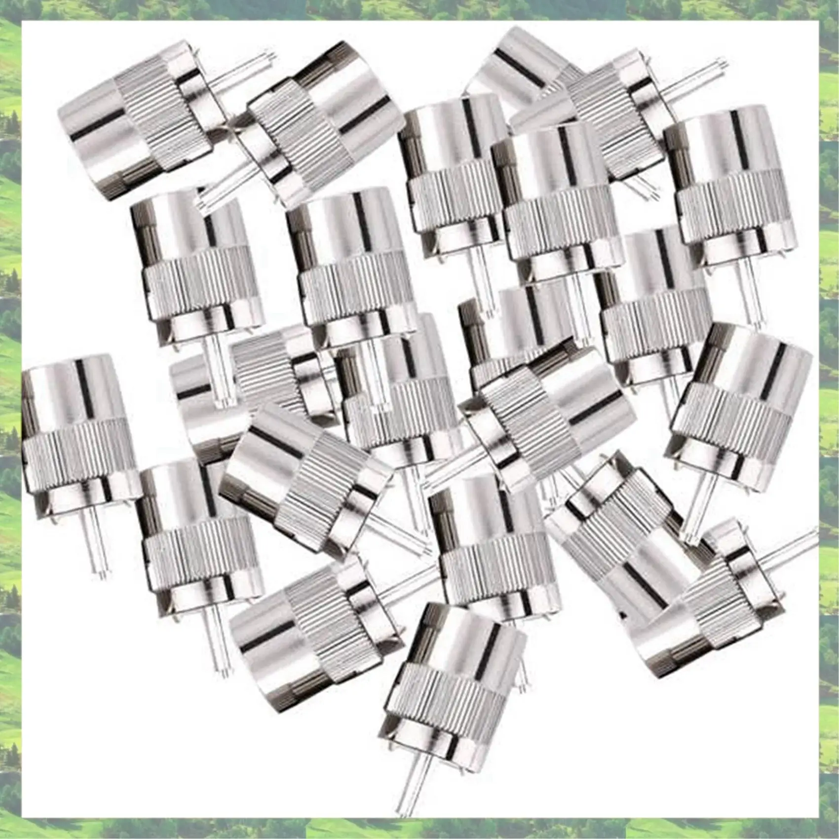 

A59Z-10Pcs Connector UHF Male PL259 Plug Solder RG58 RG142 LMR195 RG400 Cable Silver