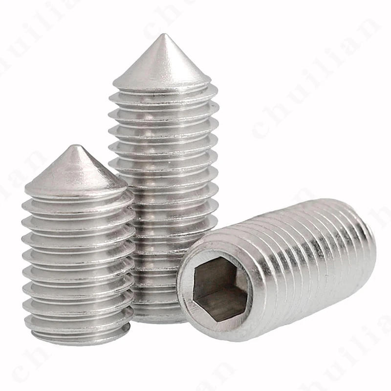 304 stainless tip set screw Hex Hexagon Socket Allen Cup Point DIY Set Door handles Bolt M2 M3 M4 M5 M6 M8 DIN916