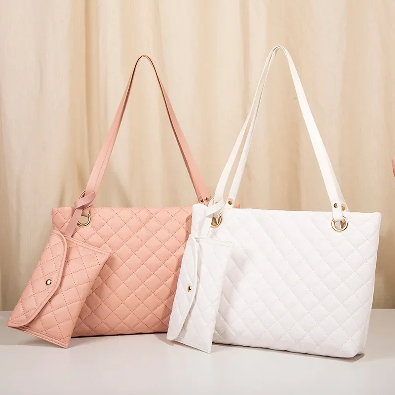 Tote bag two-piece set 2024ladies handbags fashion women's bags casual white women's shoulder bags