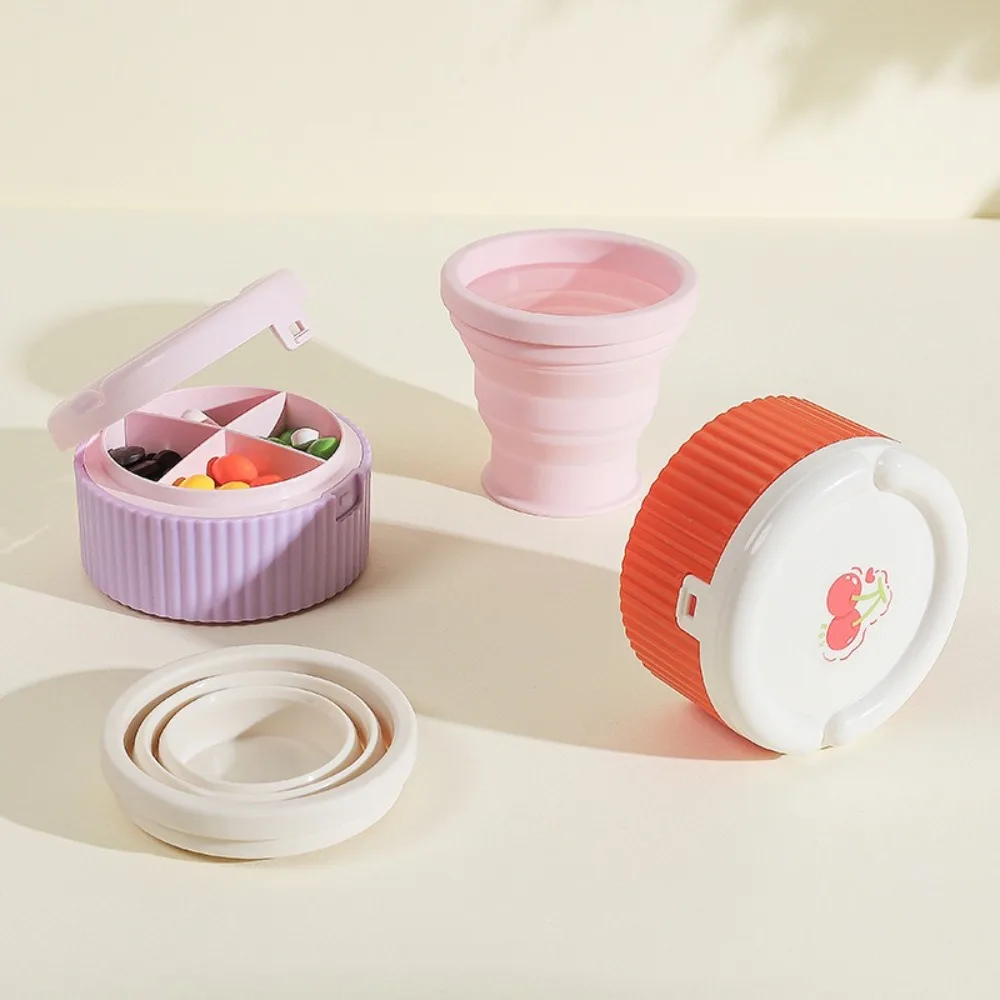 

Портативный аптечка с 4 сетками, герметичная маленькая чашка для воды, коробка для дозирования лекарств, разделитель 2-в-1, коробка для таблеток, домашняя коробка