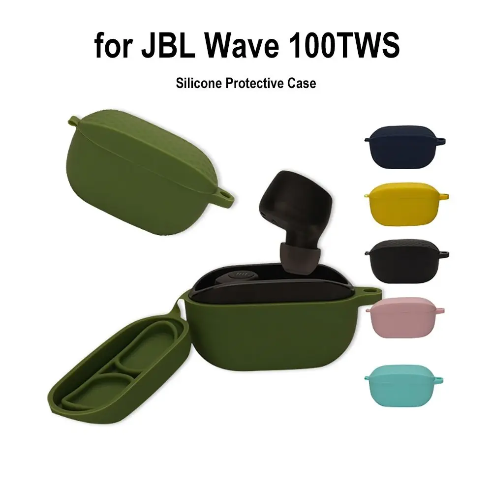 Shockproof Wireless Earbuds Case Waterproof Soft Headphone Shell Transparent Anti-dust for JBL Wave 100TWS Wireless Earbuds Case