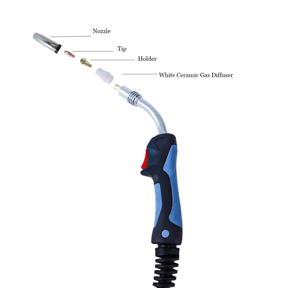 MB-36KD MIG/MAG Co2/Gas Welding Torch Tips Consumables M8*30mm 0.8/1.0/1.2/1.4/1.6 mm Contact Tips For 36KD Welding Accessories