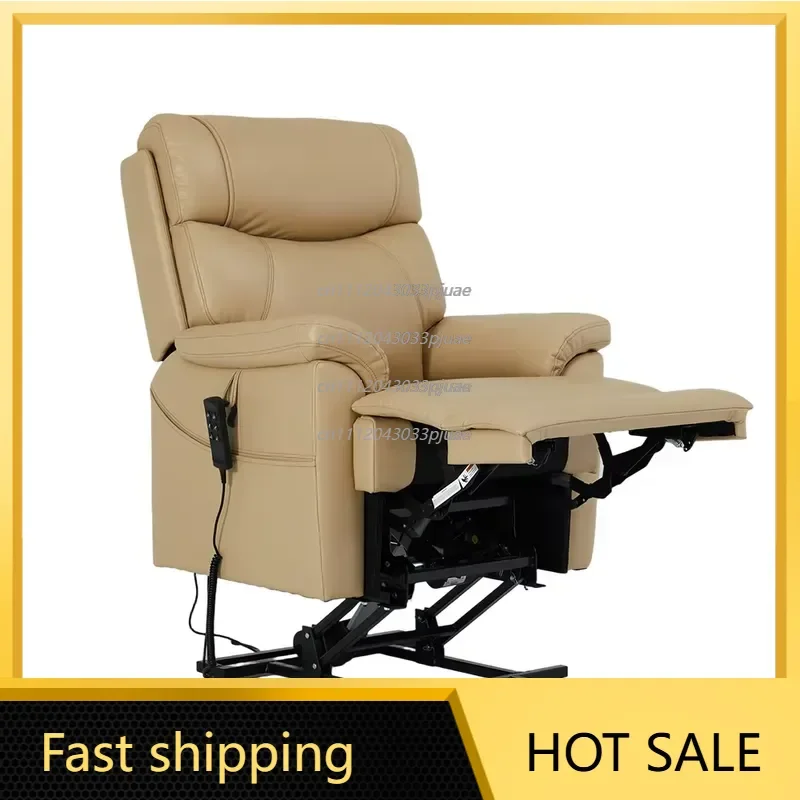 Tecforcare Brown Barber Chairs Hair Salon Electric Recliner Sofa Set for Salon Shampoo Chair Reclining