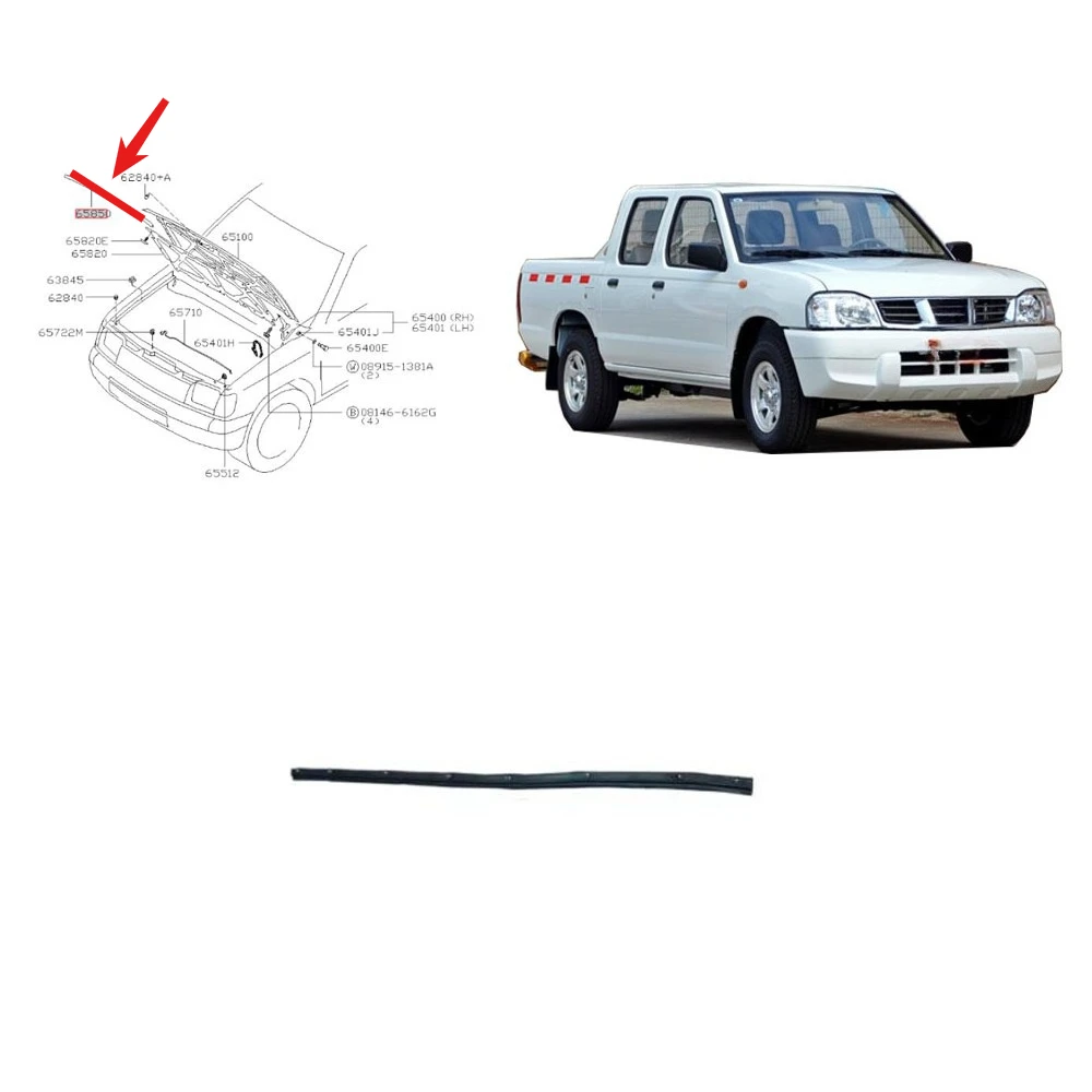 

1 Piece Front Hood Rubber Seal for Nissan D22 Bonnet Rubber Strip for Paladin Body Rubber for Navara R00 65810-2S400