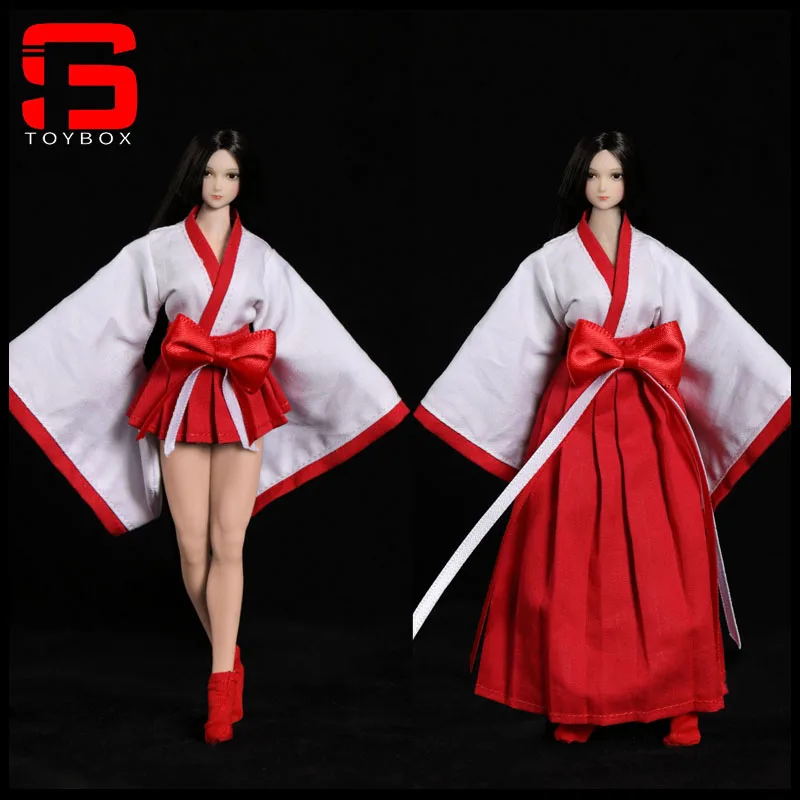 In Stock Cdtoys Cd001 1/12 Female Soldier Japanese Long/Short Style Witch Kimono Clothes Model for 6'' TBL Action Figures Body