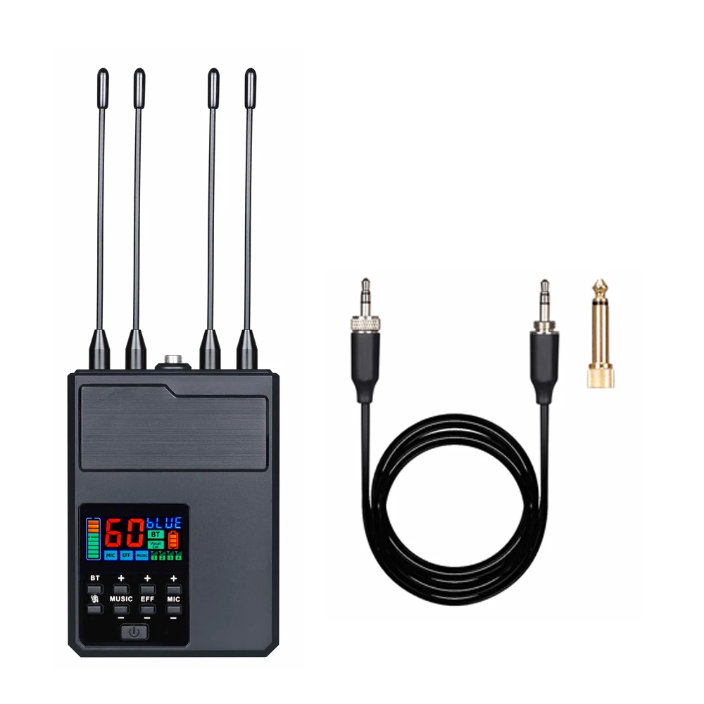 Anti feedback Echo adjusted BT 4 channel DSP  wireless universal microphone