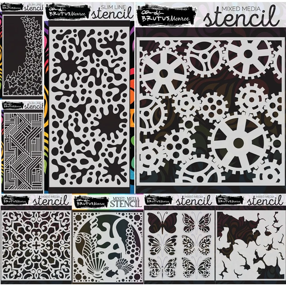 New 2024 Stencils Pattern Graffiti Drawing Tool Spray Painting Template DIY Window Scrapbooking Decoration