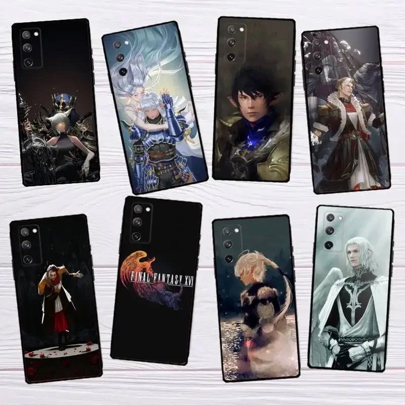 F-Final F-Fantasy XIV Game Phone Case for SamsungS23 S22 S21 S20 Ultra Pro S10 S30Plus 20 Ultra Black Cover