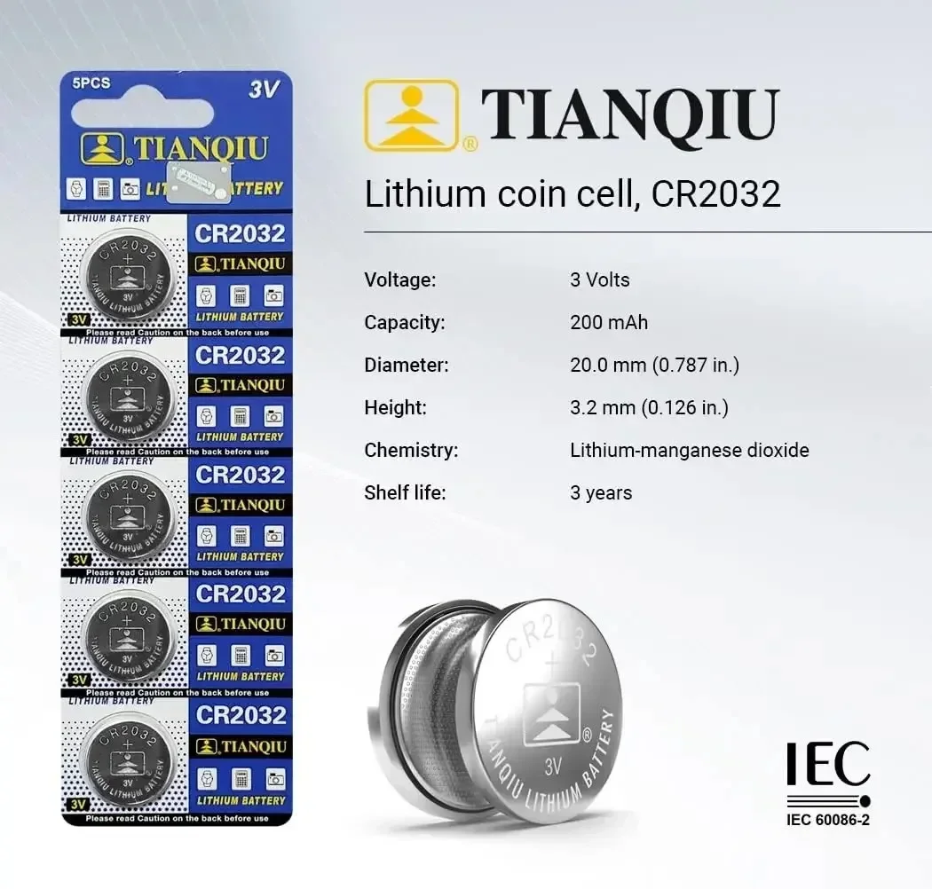 2-50PCS CR2032 Battery DL2032 ECR2032 BR2032 2032 CR 2032 3V Lithium Button Cell Coin Battery Long Lasting for Watch Remote