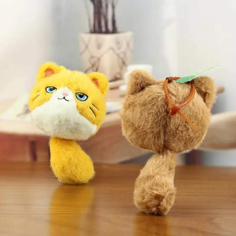 [JT]1개 귀여운 고양이 소녀 백팩 인형 장식 플러시 고양이 인형 펜던트 커플 가방 키체인 장식 선물