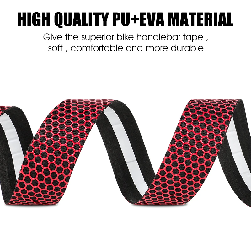 ESLNF Bike Handlebar Ctrap EVA Cushioned Comfort Strap Bike Color Tape PU Cycling Damping Anti-Vibration Wrap Bike Accessories