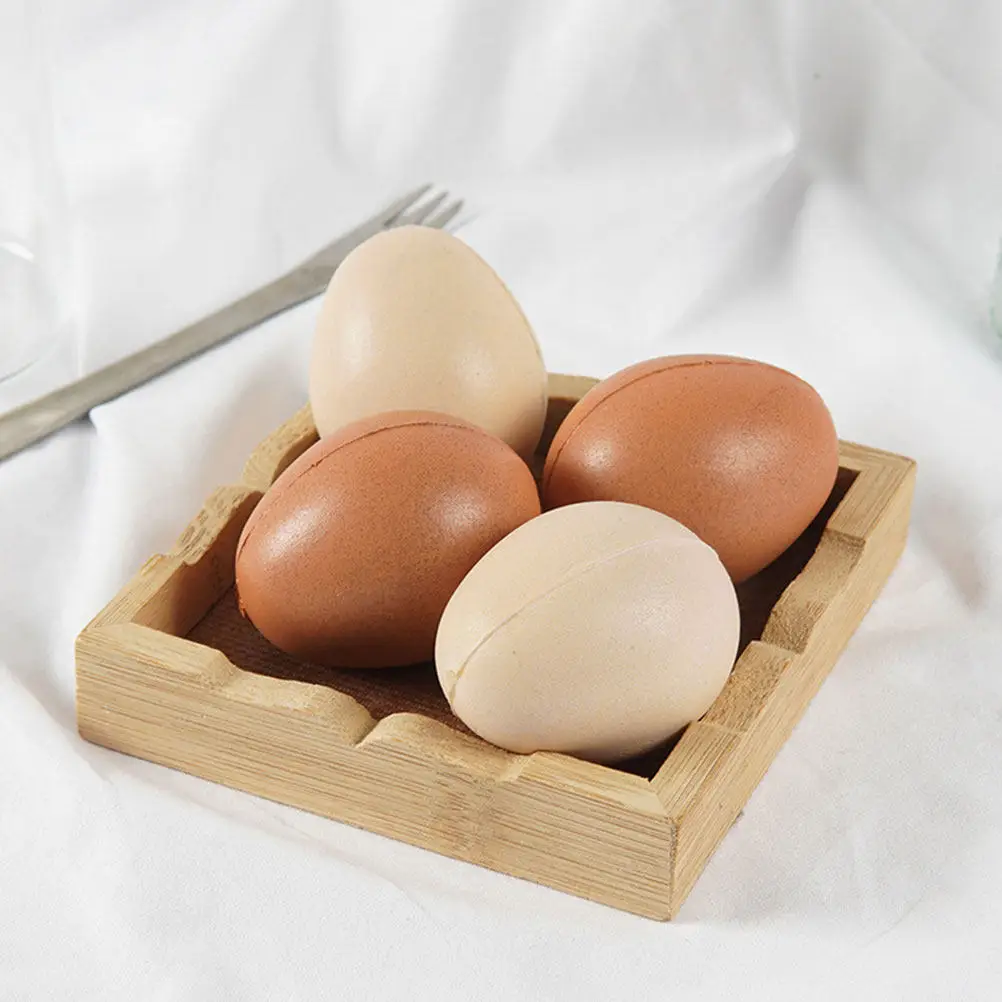 

4 шт. реалистичных искусственных яиц из полиуретана для украшения пасхальной вечеринки, имитация яиц для ручной росписи, реквизит для фотосессий, товары для рукоделия